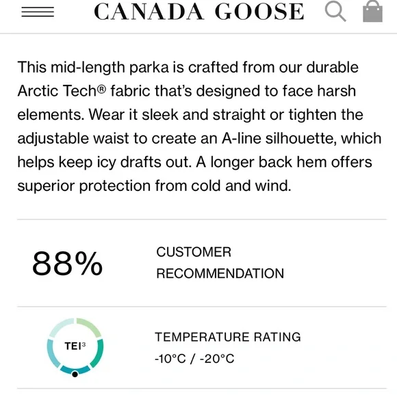 Authentic Canada Goose ROSSCLAIR PARKA - Picture 12 of 14